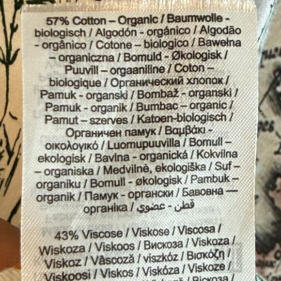 Selected Homme Floral Men Shirt Size L Short Sleeves Organic Cotton /Viscose - Picture 12 of 12